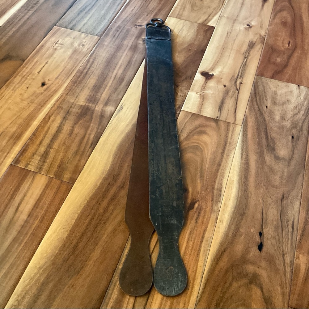 ✔️ Vintage Leather Double Sided Razor Strap